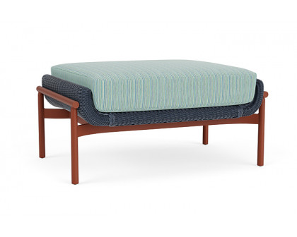 Lloyd Flanders™ Solstice Ottoman  - Denim Blue, Terracotta