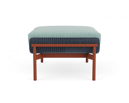 Lloyd Flanders™ Solstice Ottoman  - Denim Blue, Terracotta