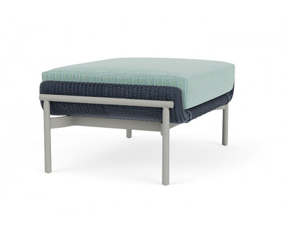 Lloyd Flanders™ Solstice Ottoman  - Denim Blue, Platinum