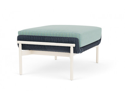 Lloyd Flanders™ Solstice Ottoman  - Denim Blue, Ivory