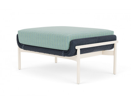 Lloyd Flanders™ Solstice Ottoman  - Denim Blue, Ivory