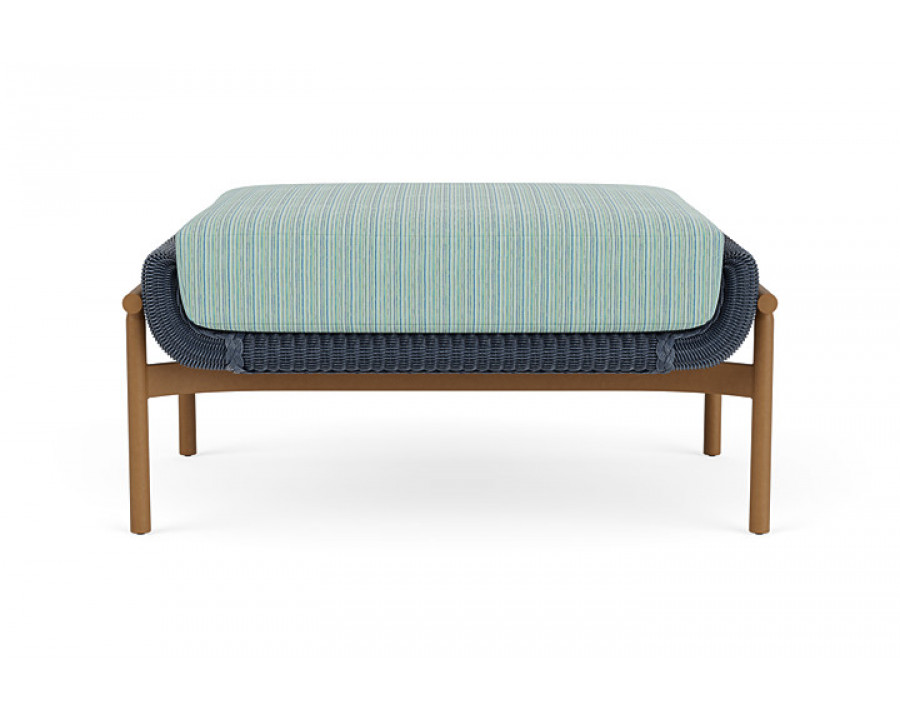 Lloyd Flanders™ Solstice Ottoman  - Denim Blue, Hickory