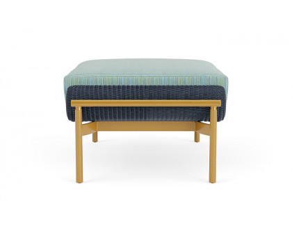 Lloyd Flanders™ Solstice Ottoman  - Denim Blue, Metallic Gold