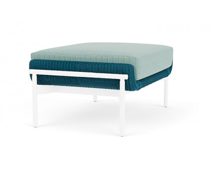 Lloyd Flanders™ Solstice Ottoman  - Peacock, White