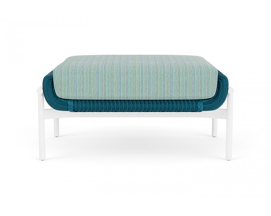 Lloyd Flanders™ Solstice Ottoman  - Peacock, Matte White