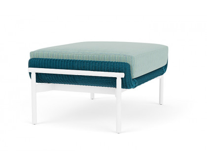 Lloyd Flanders™ Solstice Ottoman  - Peacock, Matte White