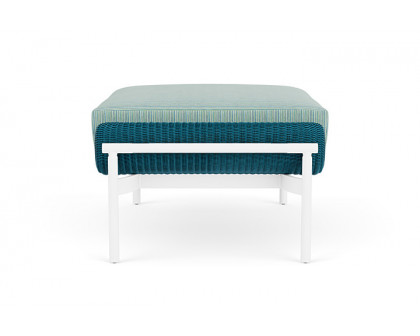 Lloyd Flanders™ Solstice Ottoman  - Peacock, Matte White