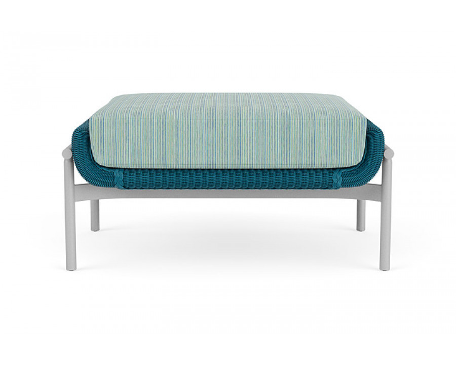 Lloyd Flanders™ Solstice Ottoman  - Peacock, Metallic Silver