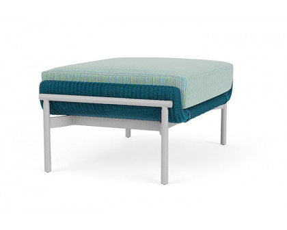 Lloyd Flanders™ Solstice Ottoman  - Peacock, Metallic Silver