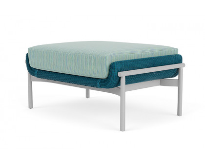 Lloyd Flanders™ Solstice Ottoman  - Peacock, Metallic Silver