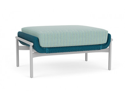 Lloyd Flanders™ Solstice Ottoman  - Peacock, Metallic Silver