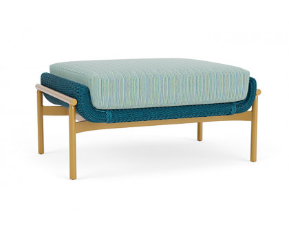 Lloyd Flanders™ Solstice Ottoman  - Peacock, Metallic Gold