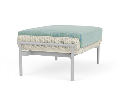 Lloyd Flanders™ Solstice Ottoman  - Ivory, Metallic Silver