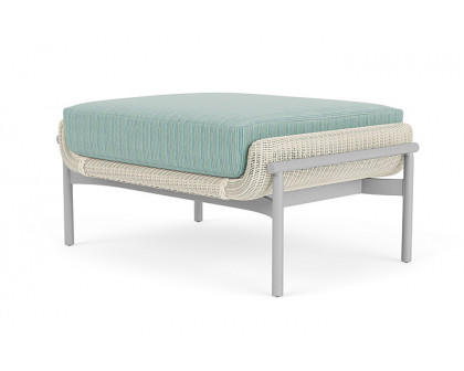 Lloyd Flanders™ Solstice Ottoman  - Ivory, Metallic Silver