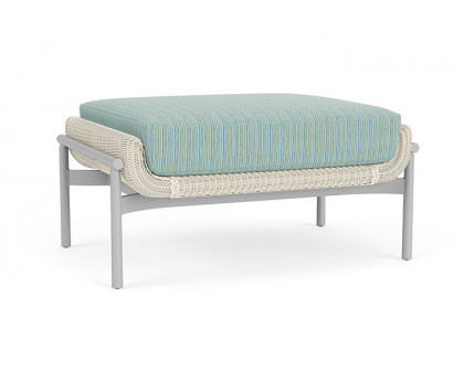 Lloyd Flanders™ Solstice Ottoman  - Ivory, Metallic Silver