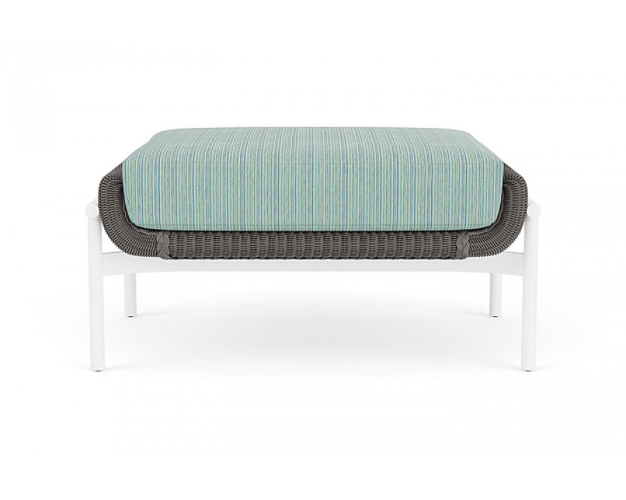 Lloyd Flanders™ Solstice Ottoman  - Pewter, Matte White