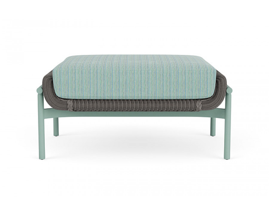 Lloyd Flanders™ Solstice Ottoman  - Pewter, Sea Glass