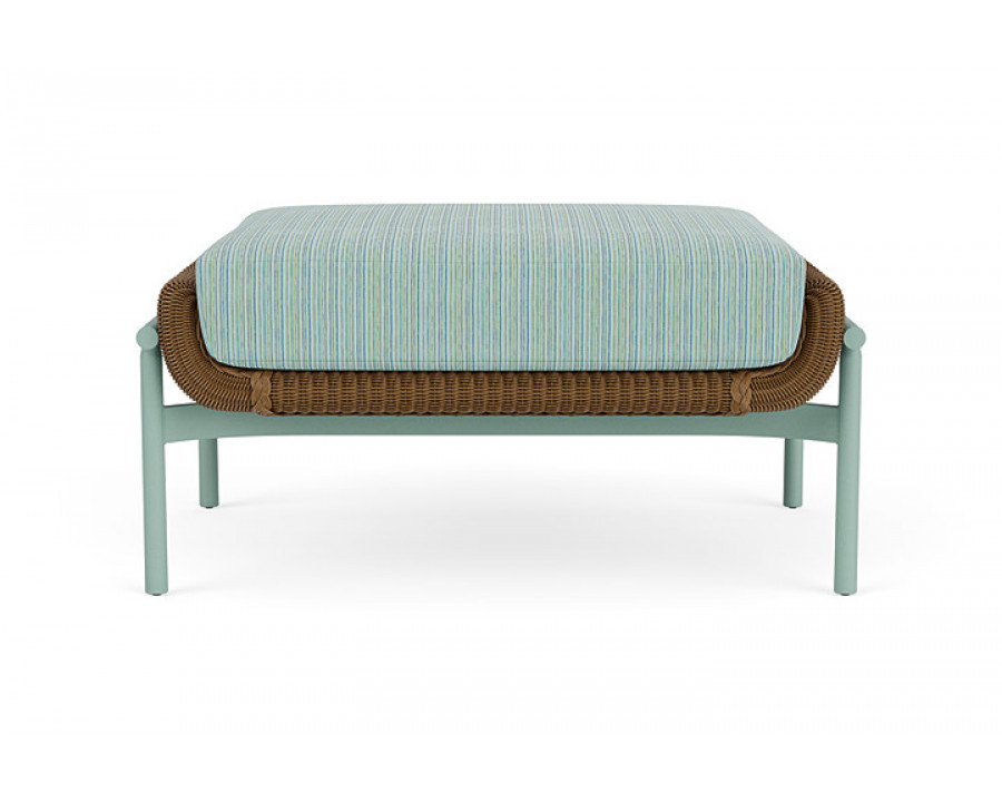 Lloyd Flanders™ Solstice Ottoman  - Hickory, Sea Glass