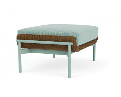 Lloyd Flanders™ Solstice Ottoman  - Hickory, Sea Glass