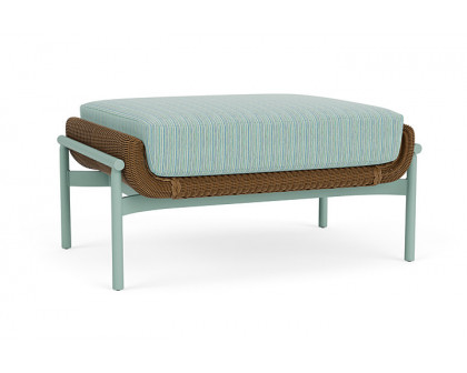 Lloyd Flanders™ Solstice Ottoman  - Hickory, Sea Glass