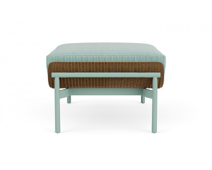 Lloyd Flanders™ Solstice Ottoman  - Hickory, Sea Glass