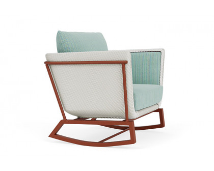 Lloyd Flanders™ Solstice Lounge Rocker - Matte White, Terracotta