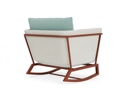 Lloyd Flanders™ Solstice Lounge Rocker - Matte White, Terracotta