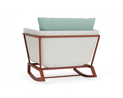 Lloyd Flanders™ Solstice Lounge Rocker - Matte White, Terracotta