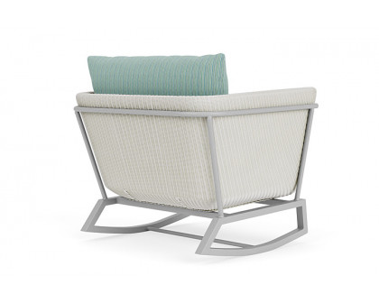 Lloyd Flanders™ Solstice Lounge Rocker - Matte White, Metallic Silver