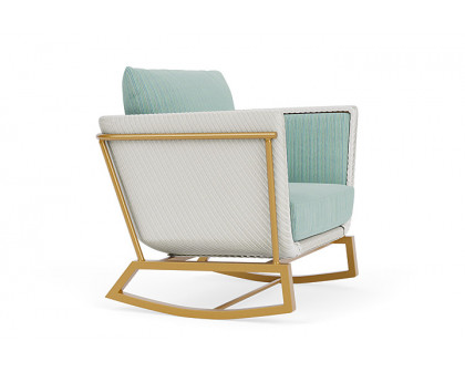 Lloyd Flanders™ Solstice Lounge Rocker - Matte White, Metallic Gold