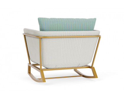 Lloyd Flanders™ Solstice Lounge Rocker - Matte White, Metallic Gold