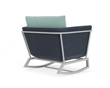 Lloyd Flanders™ Solstice Lounge Rocker - Denim Blue, Metallic Silver