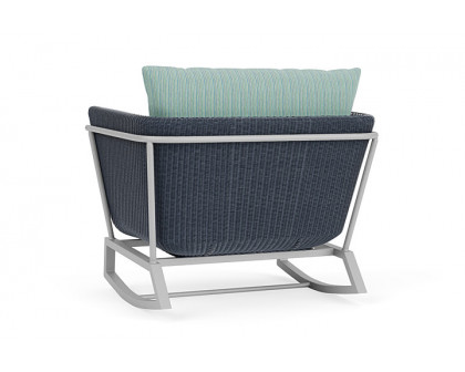 Lloyd Flanders™ Solstice Lounge Rocker - Denim Blue, Metallic Silver