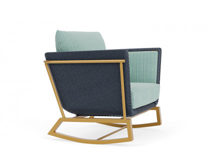 Lloyd Flanders™ Solstice Lounge Rocker - Denim Blue, Metallic Gold