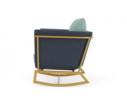 Lloyd Flanders™ Solstice Lounge Rocker - Denim Blue, Metallic Gold