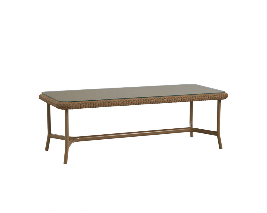 Lloyd Flanders™ Solstice 53" Rectangular Cocktail Table - White, Linen