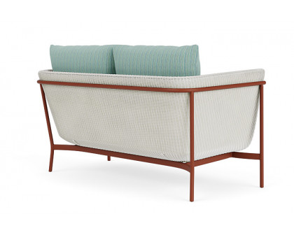 Lloyd Flanders™ Solstice Loveseat  - Matte White, Terracotta