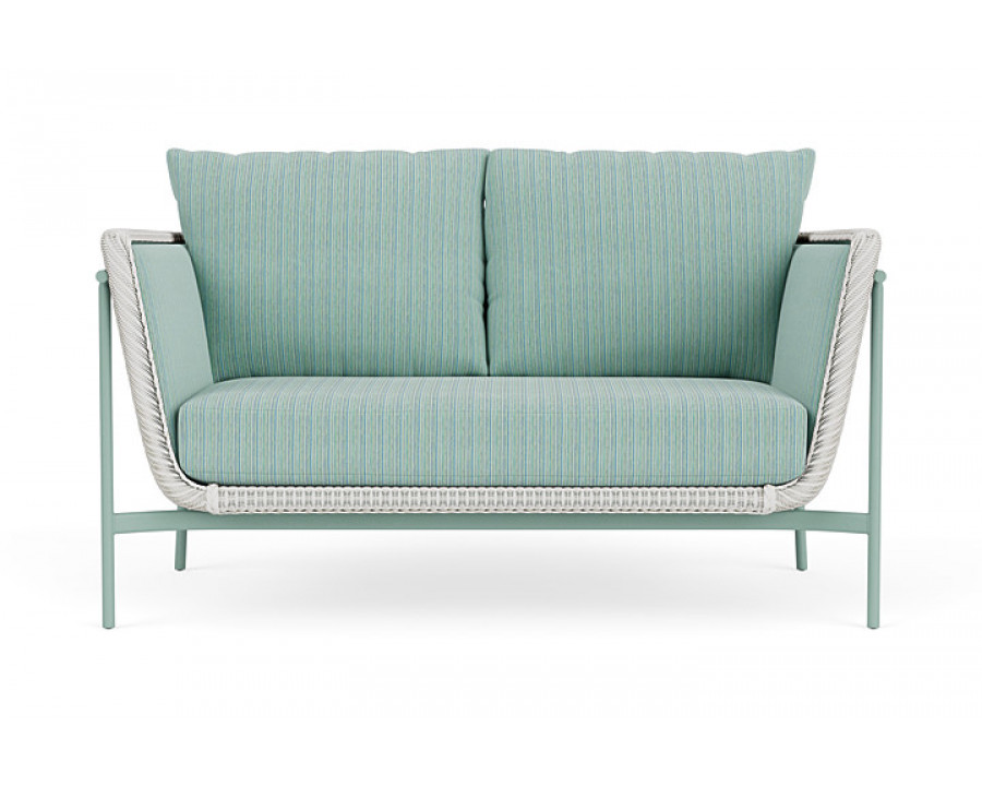 Lloyd Flanders™ Solstice Loveseat  - Matte White, Sea Glass