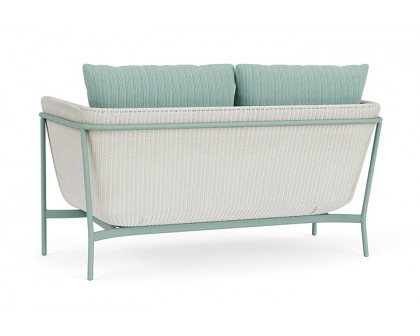 Lloyd Flanders™ Solstice Loveseat  - Matte White, Sea Glass