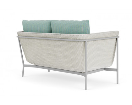 Lloyd Flanders™ Solstice Loveseat  - Matte White, Metallic Silver