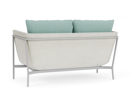 Lloyd Flanders™ Solstice Loveseat  - Matte White, Metallic Silver