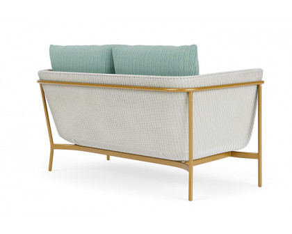 Lloyd Flanders™ Solstice Loveseat  - Matte White, Metallic Gold