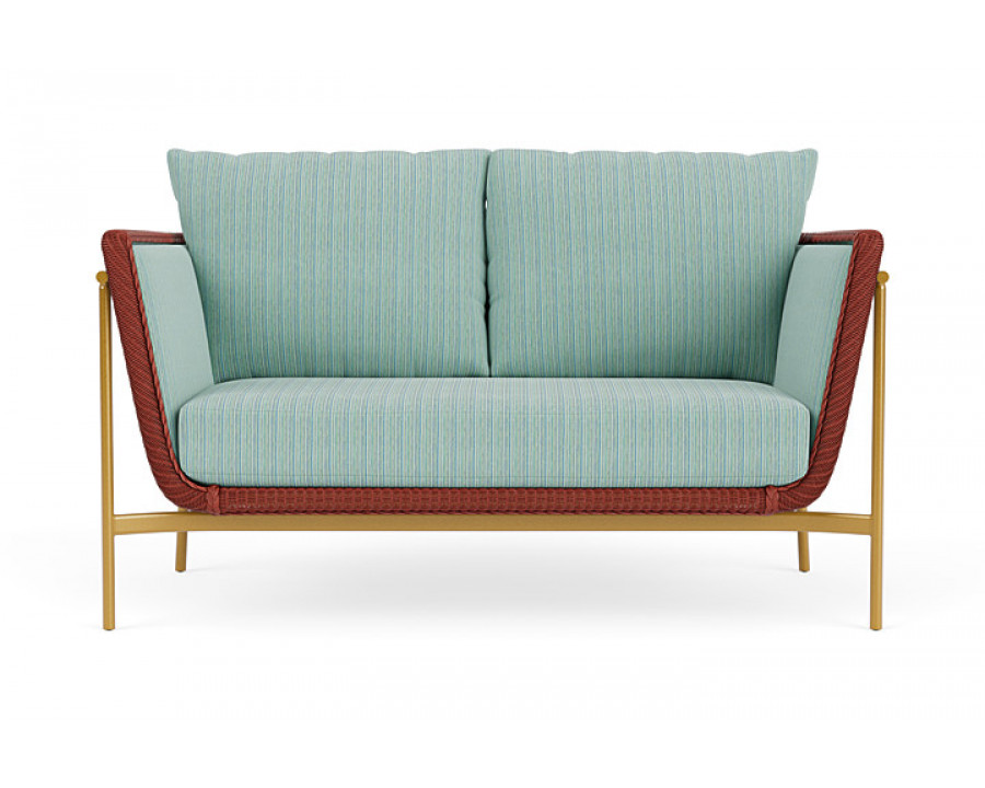 Lloyd Flanders™ Solstice Loveseat  - Terracotta, Metallic Gold