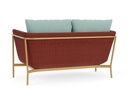 Lloyd Flanders™ Solstice Loveseat  - Terracotta, Metallic Gold