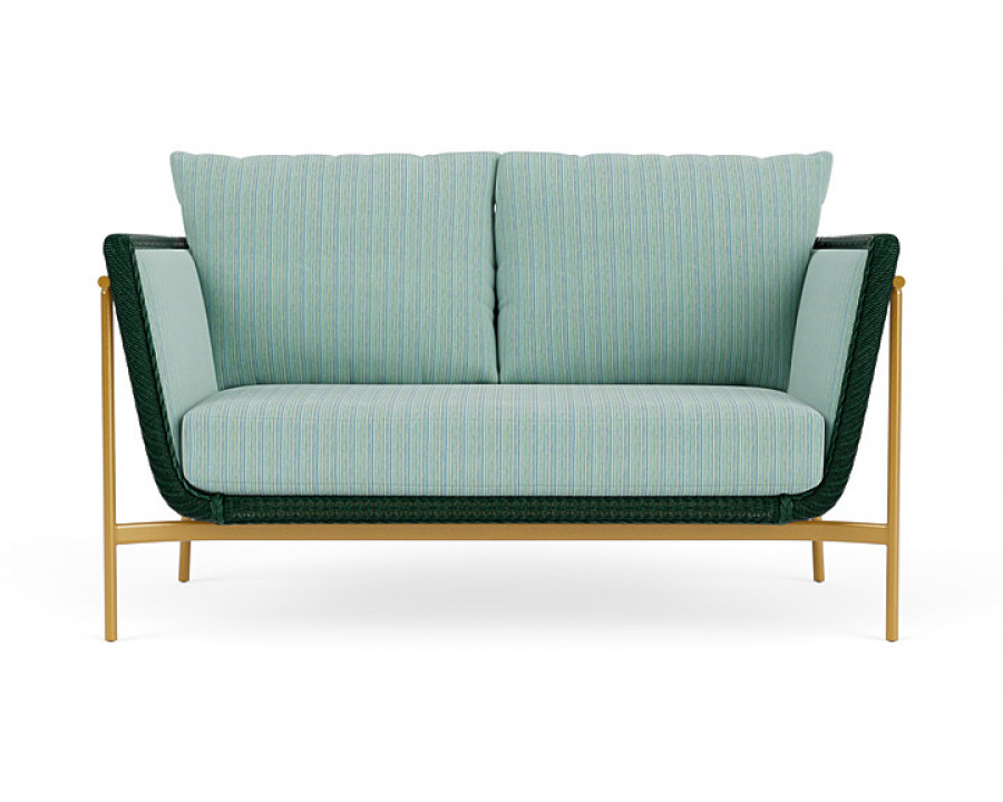 Lloyd Flanders™ Solstice Loveseat  - Woodland, Metallic Gold