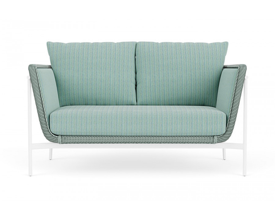 Lloyd Flanders™ Solstice Loveseat  - Sea Glass, Matte White