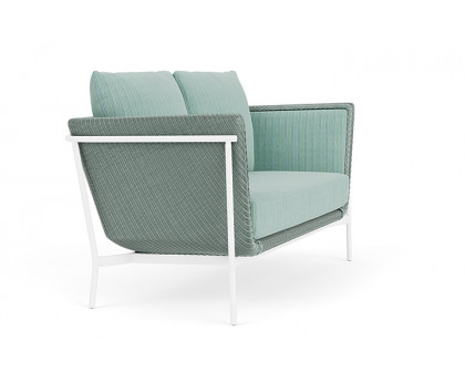 Lloyd Flanders™ Solstice Loveseat  - Sea Glass, Matte White