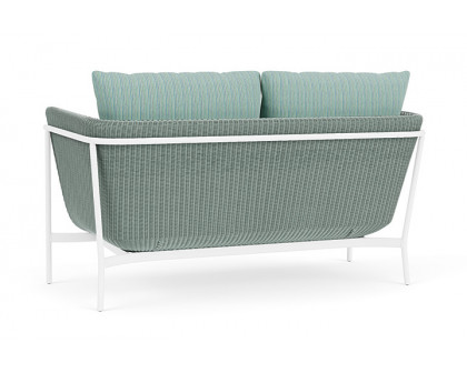 Lloyd Flanders™ Solstice Loveseat  - Sea Glass, Matte White