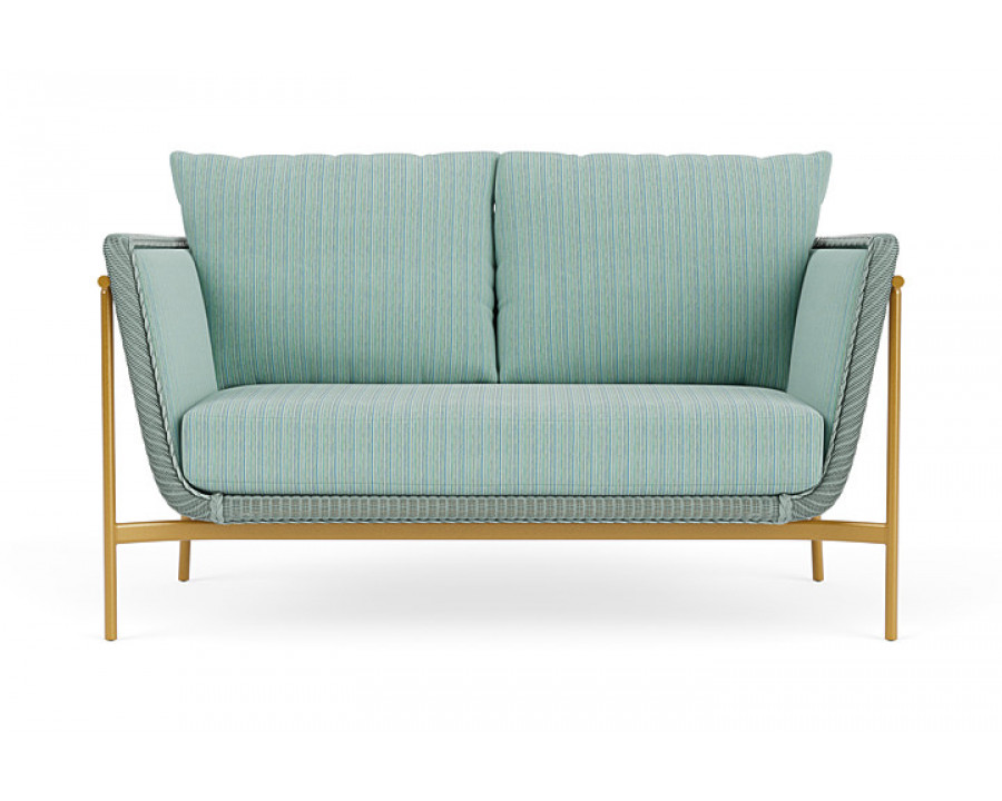 Lloyd Flanders™ Solstice Loveseat  - Sea Glass, Metallic Gold