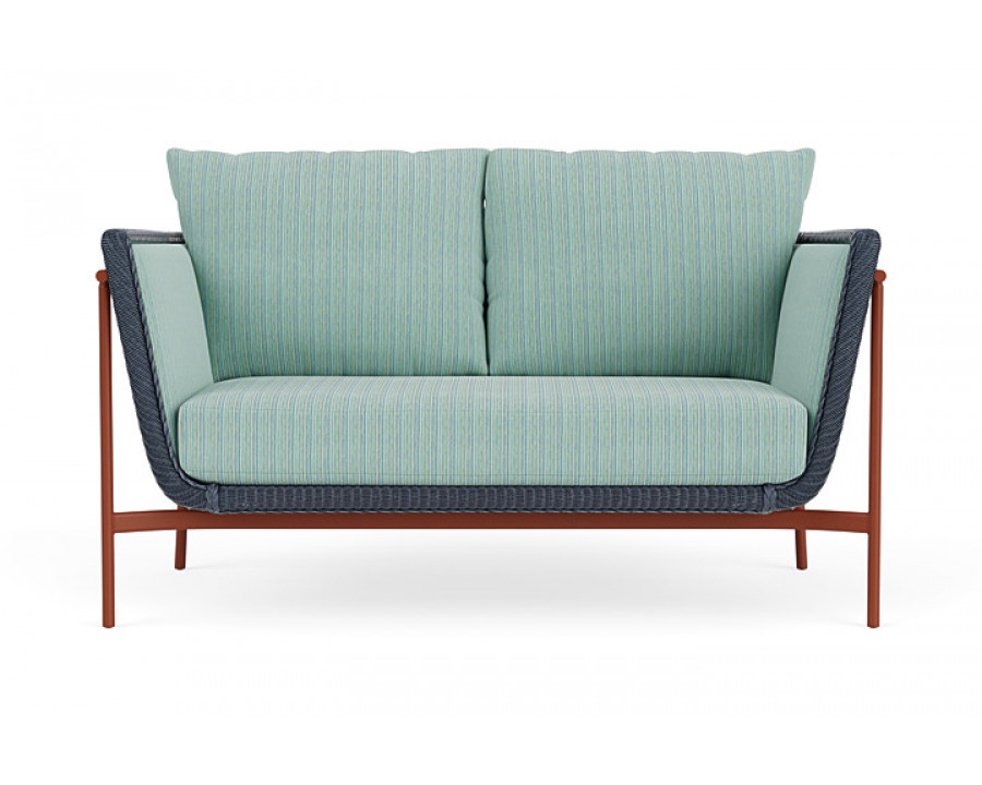 Lloyd Flanders™ Solstice Loveseat  - Denim Blue, Terracotta